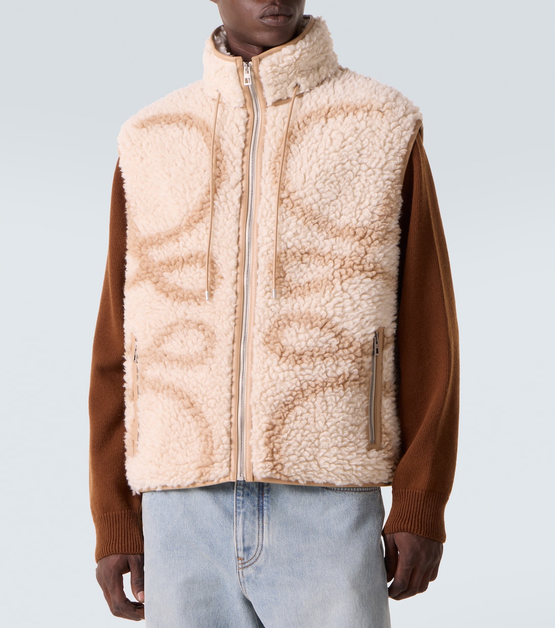 Anagram fleece jacquard vest | Loewe