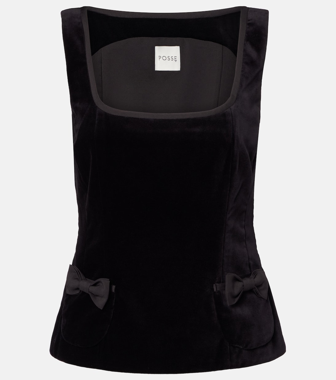 Top Quincy aus Baumwollsamt | Posse