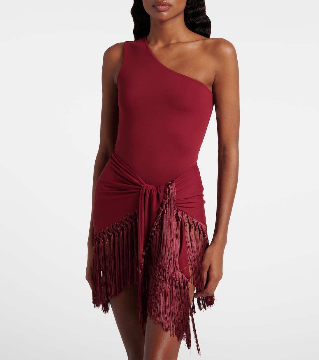 One-shoulder swimsuit and beach cover-up set | Taller Marmo