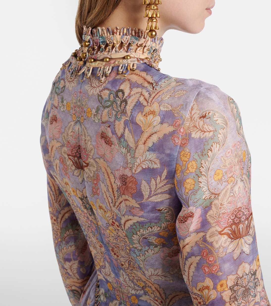 Rebellion linen and silk midi dress | Zimmermann