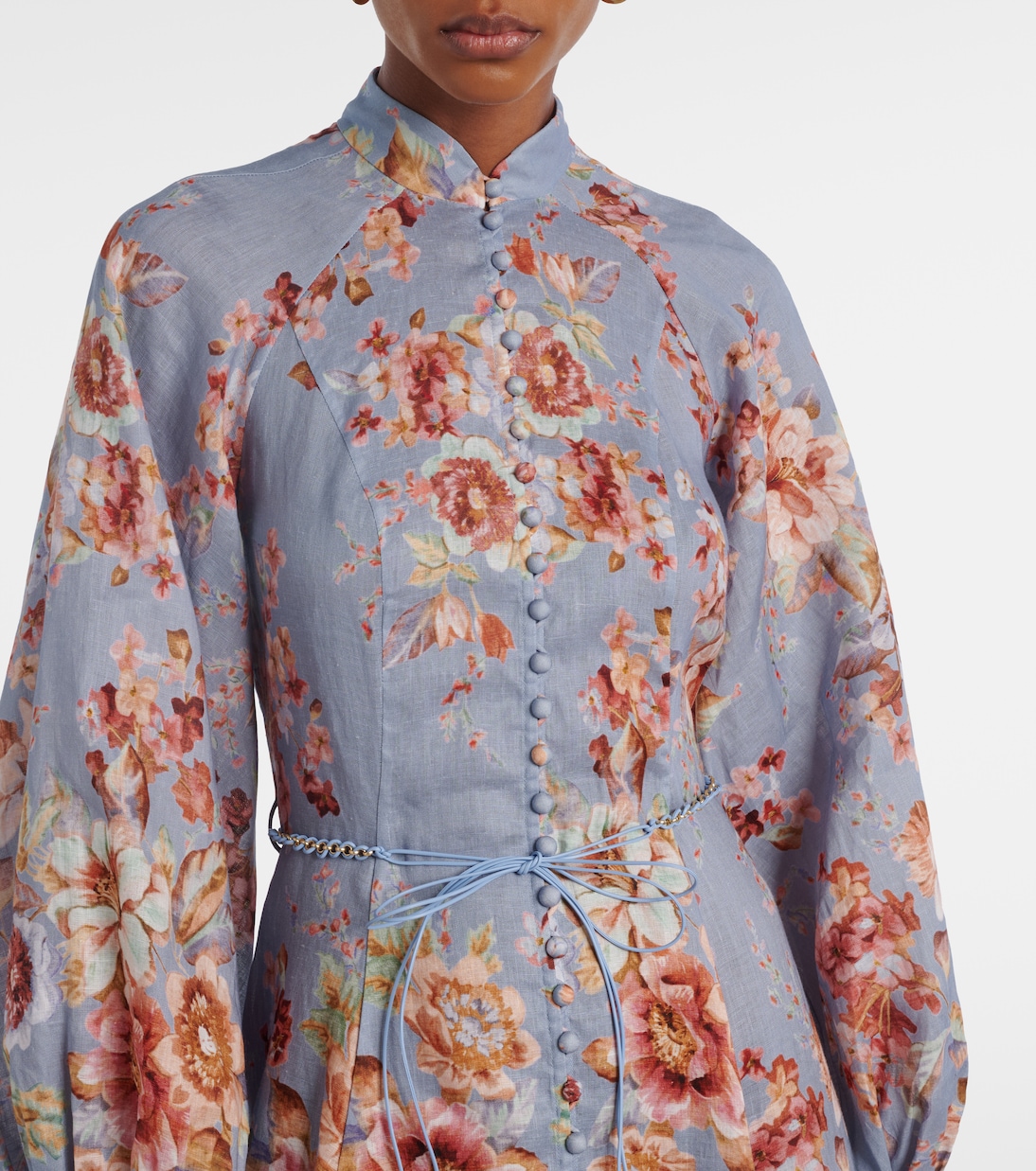Vestido midi Awaken de lino floral | Zimmermann