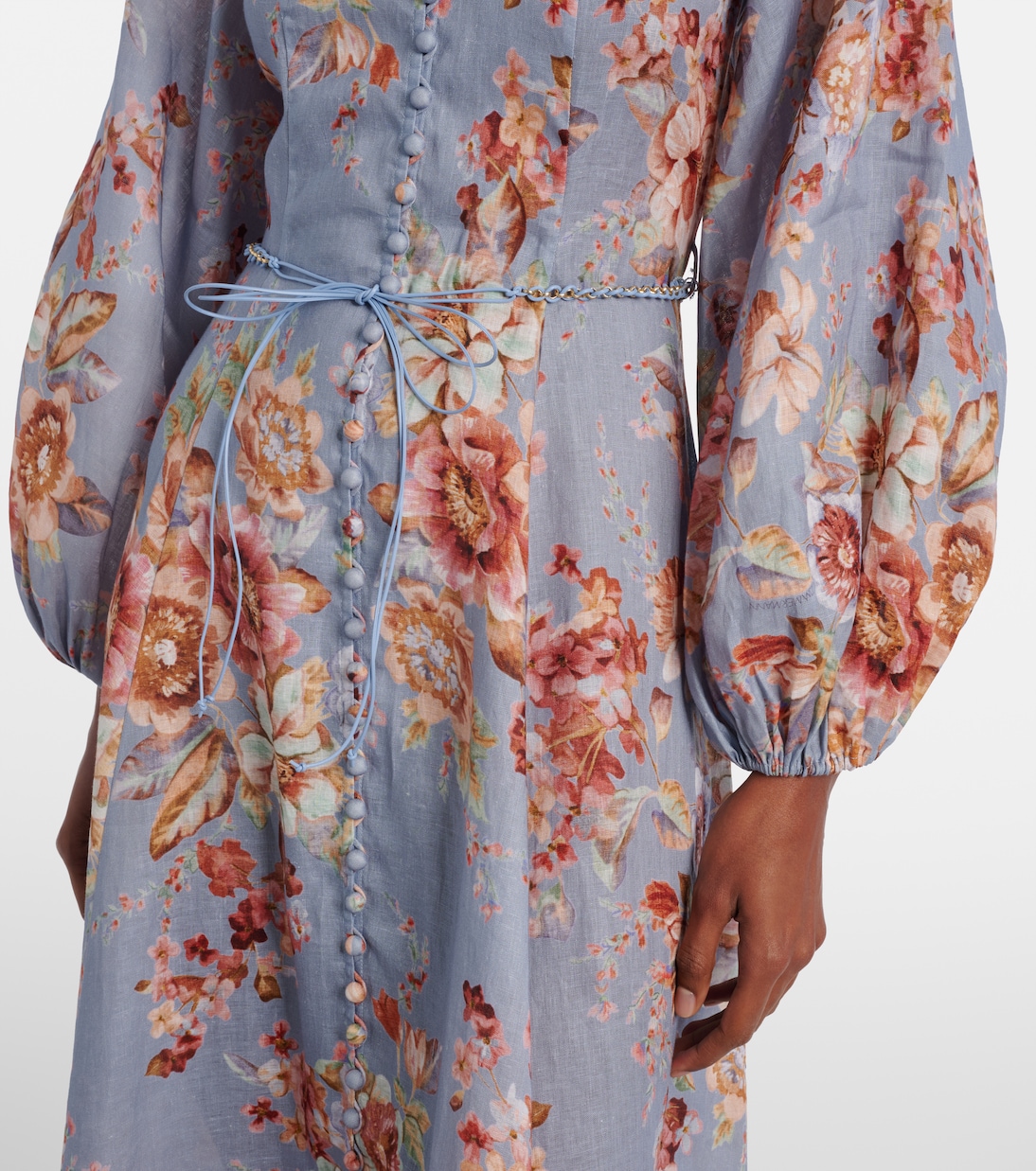 Vestido midi Awaken de lino floral | Zimmermann