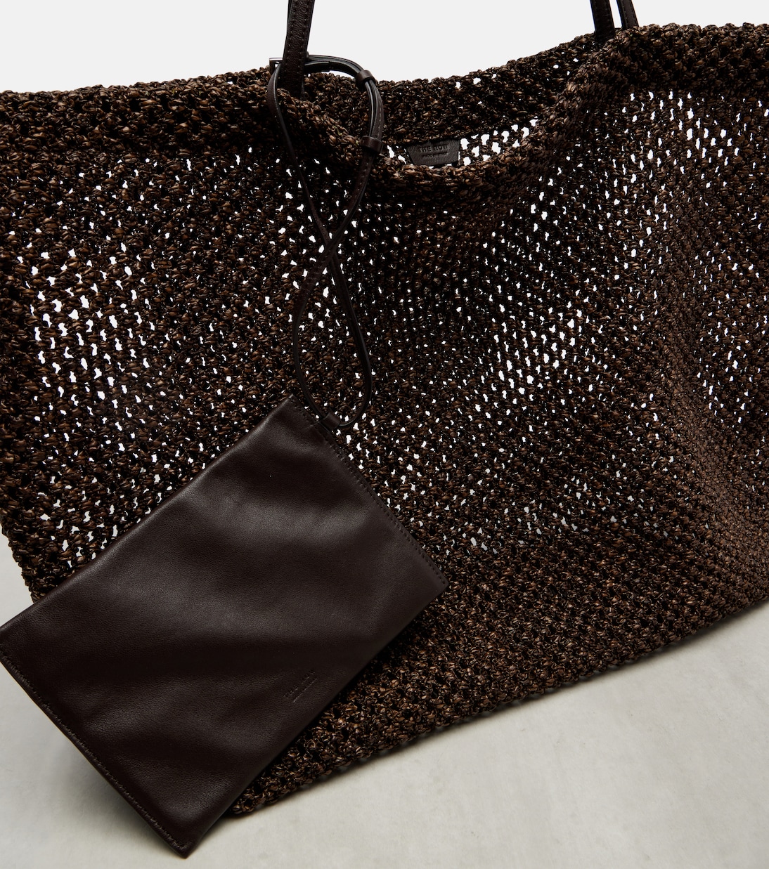 Tote Bag Barn Medium aus Mesh und Leder | The Row
