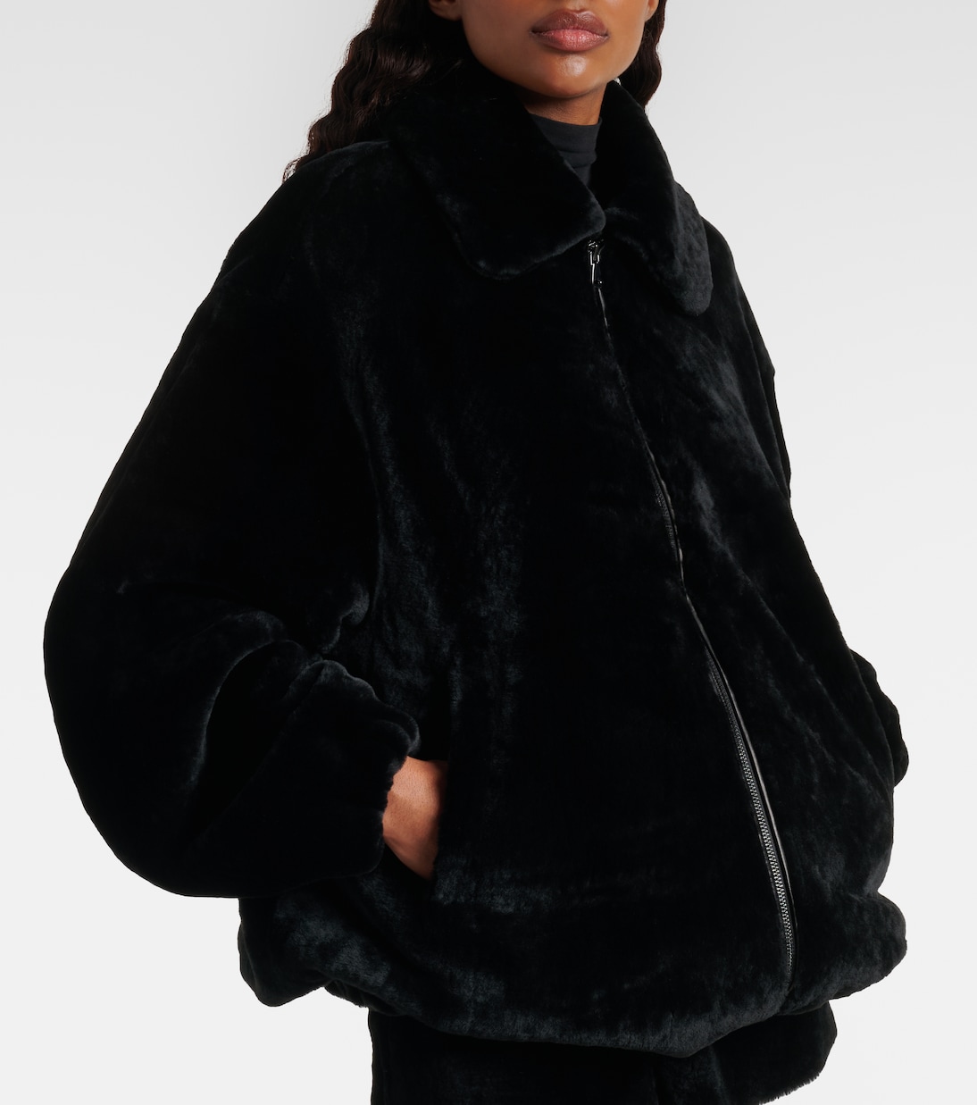 Plush shearling jacket | Nour Hammour