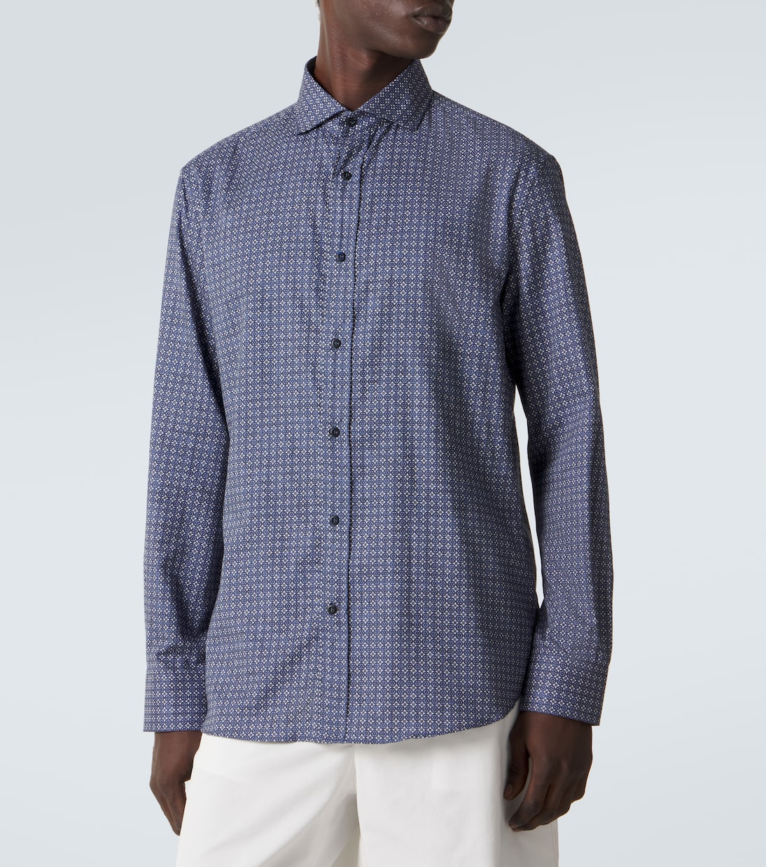 Bedrucktes Hemd aus Baumwolle | Brunello Cucinelli