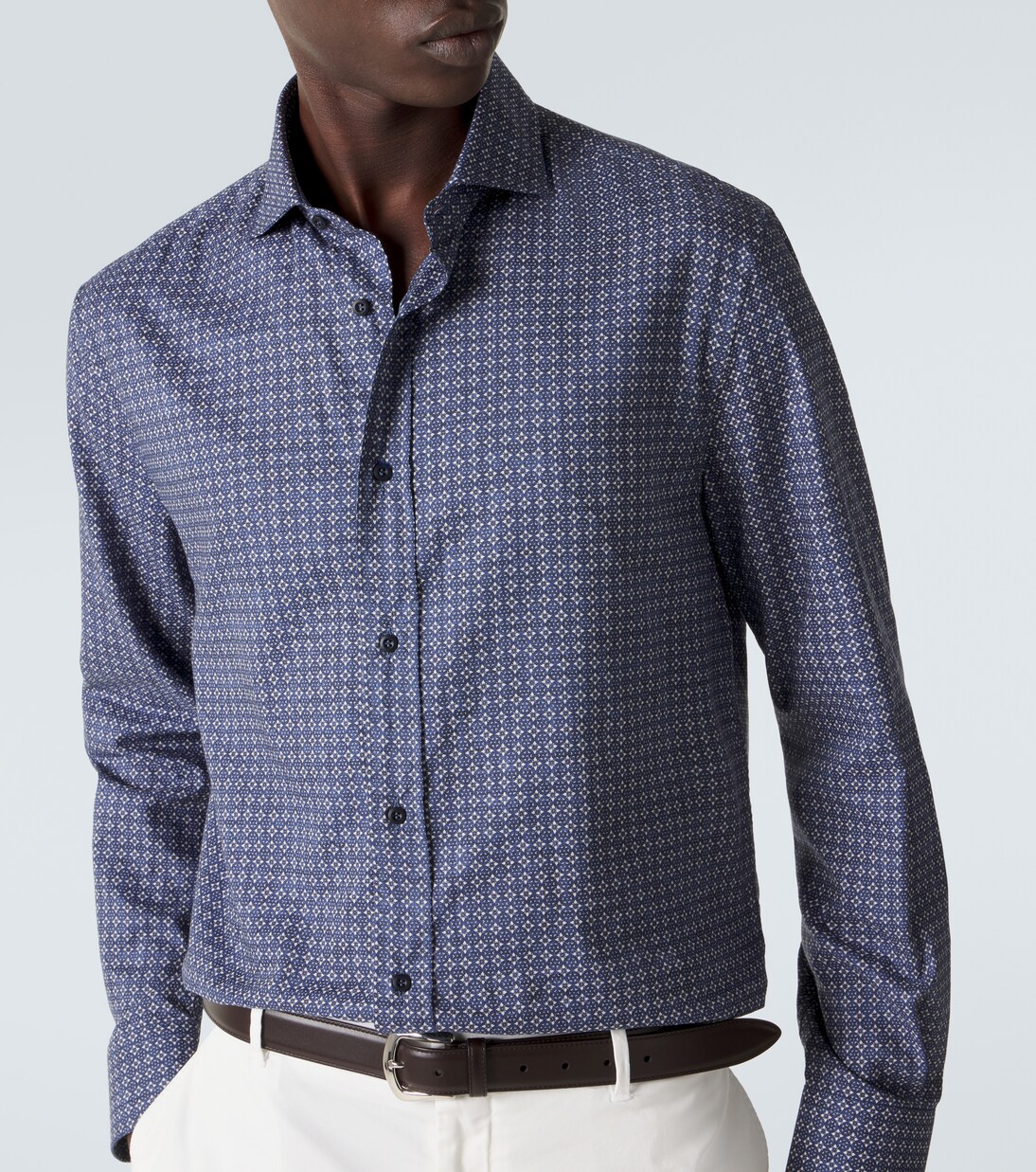 Bedrucktes Hemd aus Baumwolle | Brunello Cucinelli