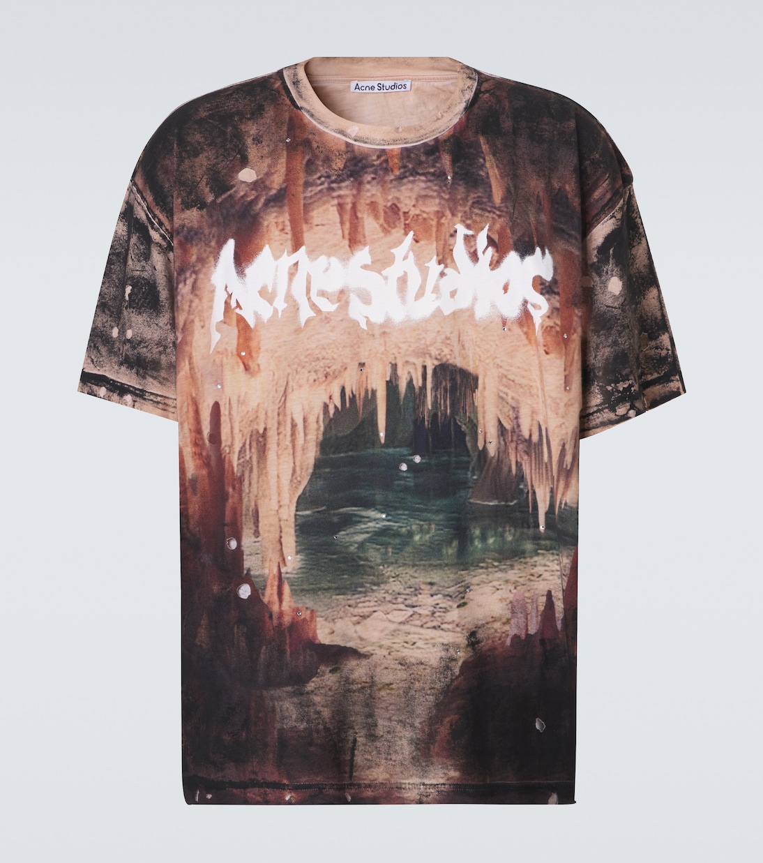 Embellished printed cotton jersey T-shirt | Acne Studios