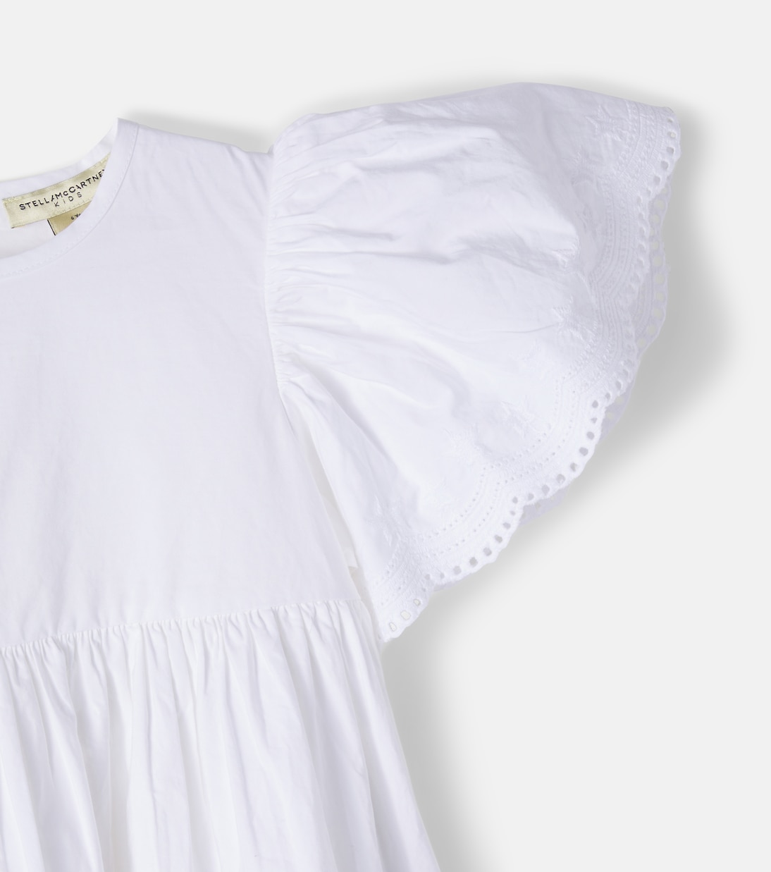 Embroidered ruffled cotton poplin dress | Stella McCartney Kids
