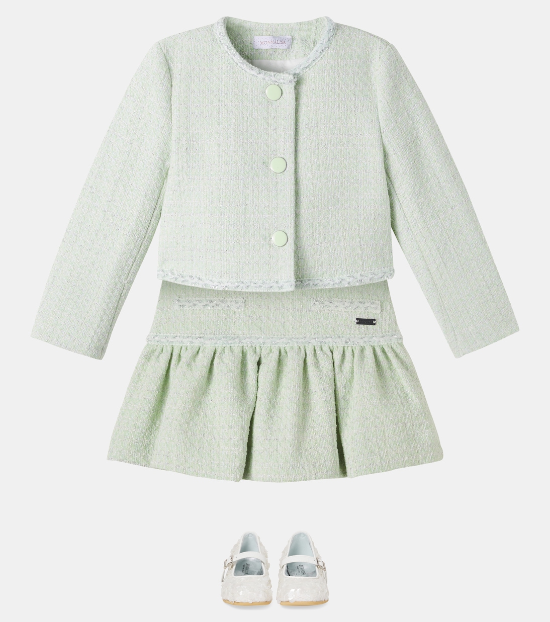 Jacke Bon Ton aus Bouclé | Monnalisa