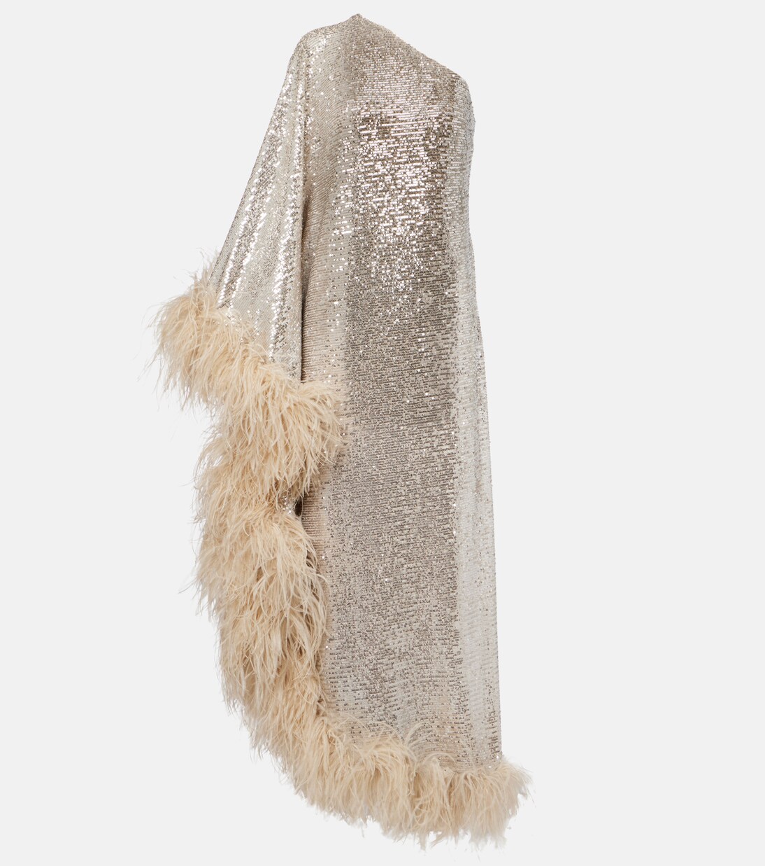 Ubud feather-trimmed sequined gown | Taller Marmo