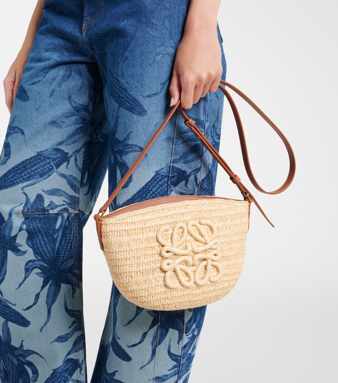Paula's Ibiza – Borsa a tracolla Eclipse in rafia | Loewe