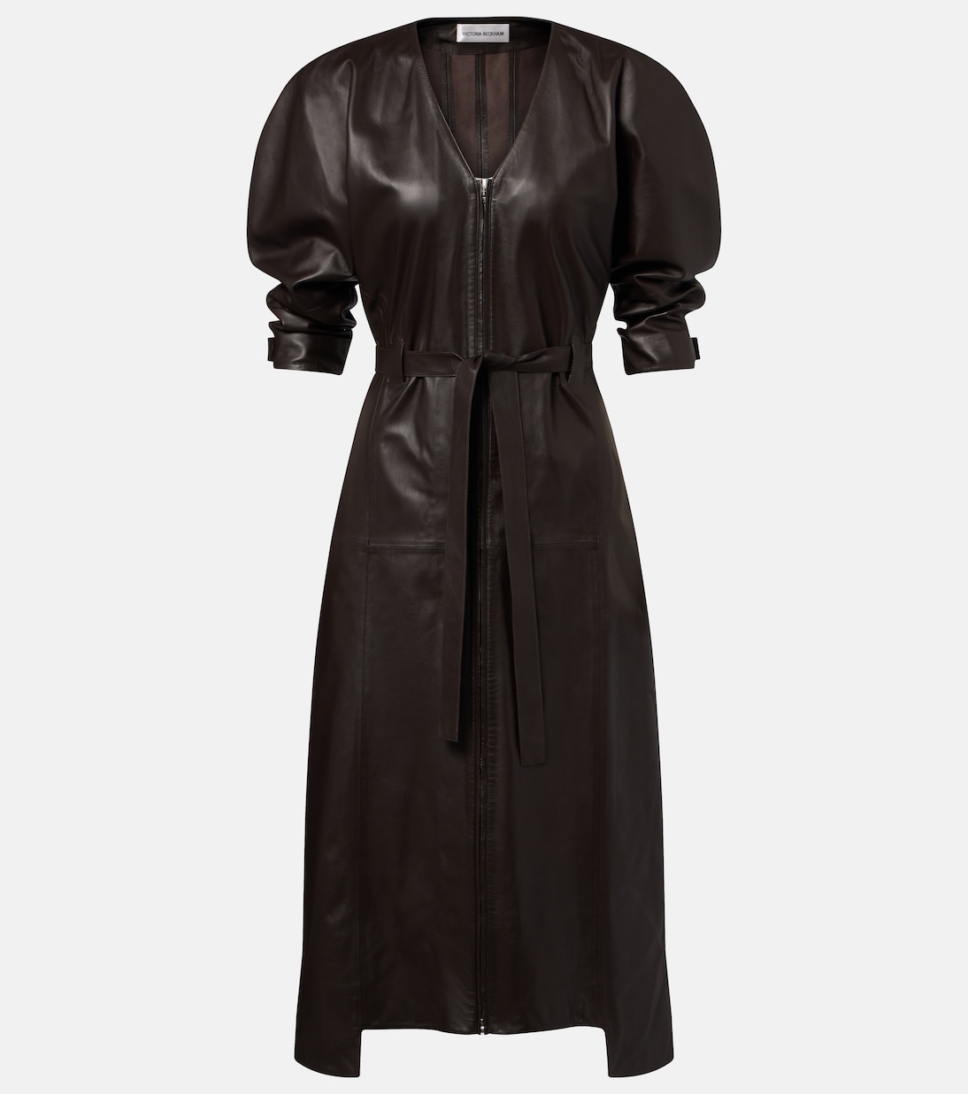 Leather midi dress | Victoria Beckham