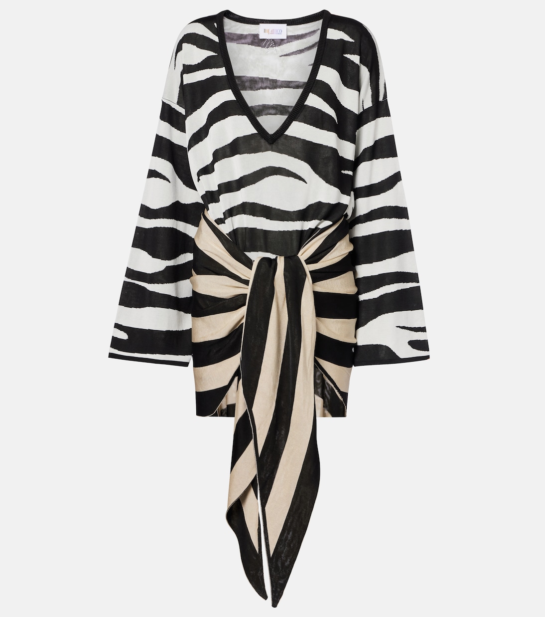 Knitted zebra-print minidress | The Attico