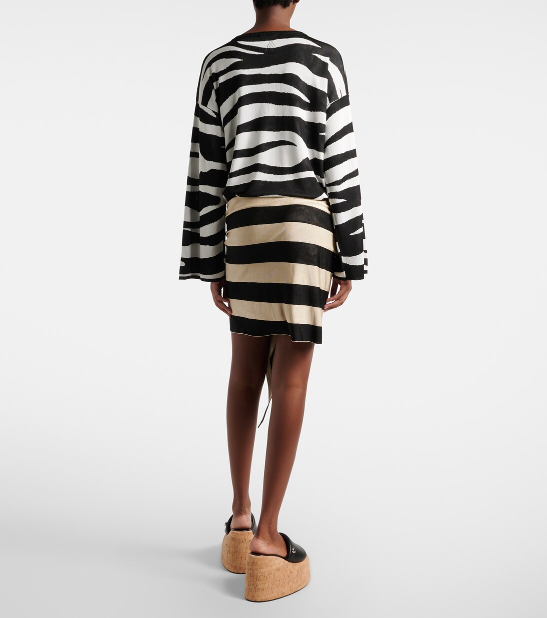Knitted zebra-print minidress | The Attico