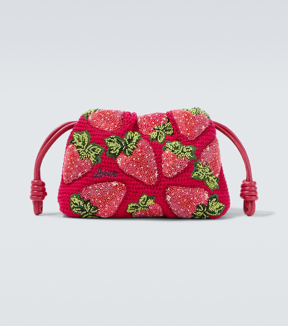 Paula's Ibiza Clutch Flamenco Strawberry Mini | Loewe