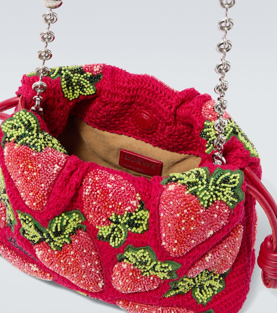 Paula's Ibiza Clutch Flamenco Strawberry Mini | Loewe