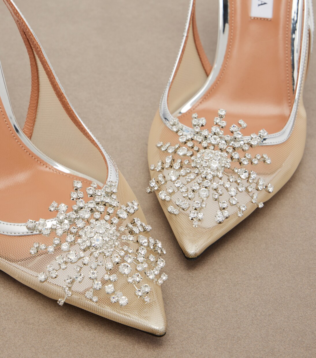 Crystal Firework slingback pumps | Aquazzura