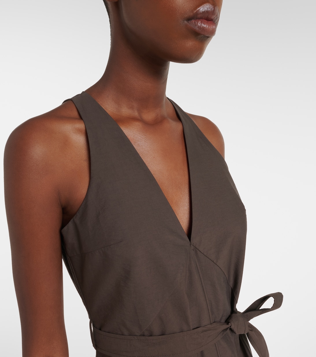 Vestido largo en mezcla de algodón | Brunello Cucinelli