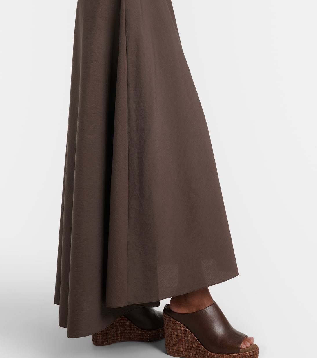 Vestido largo en mezcla de algodón | Brunello Cucinelli