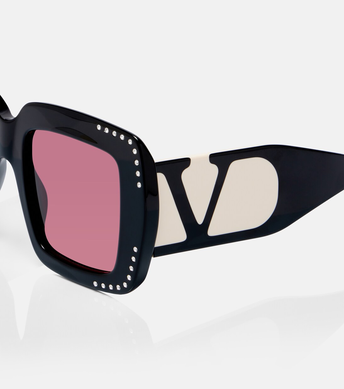 Gafas de sol cuadradas oversized Viva Superstar adornadas | Valentino