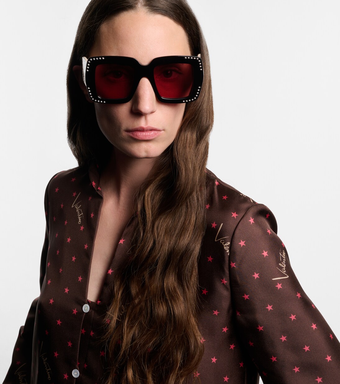 Gafas de sol cuadradas oversized Viva Superstar adornadas | Valentino