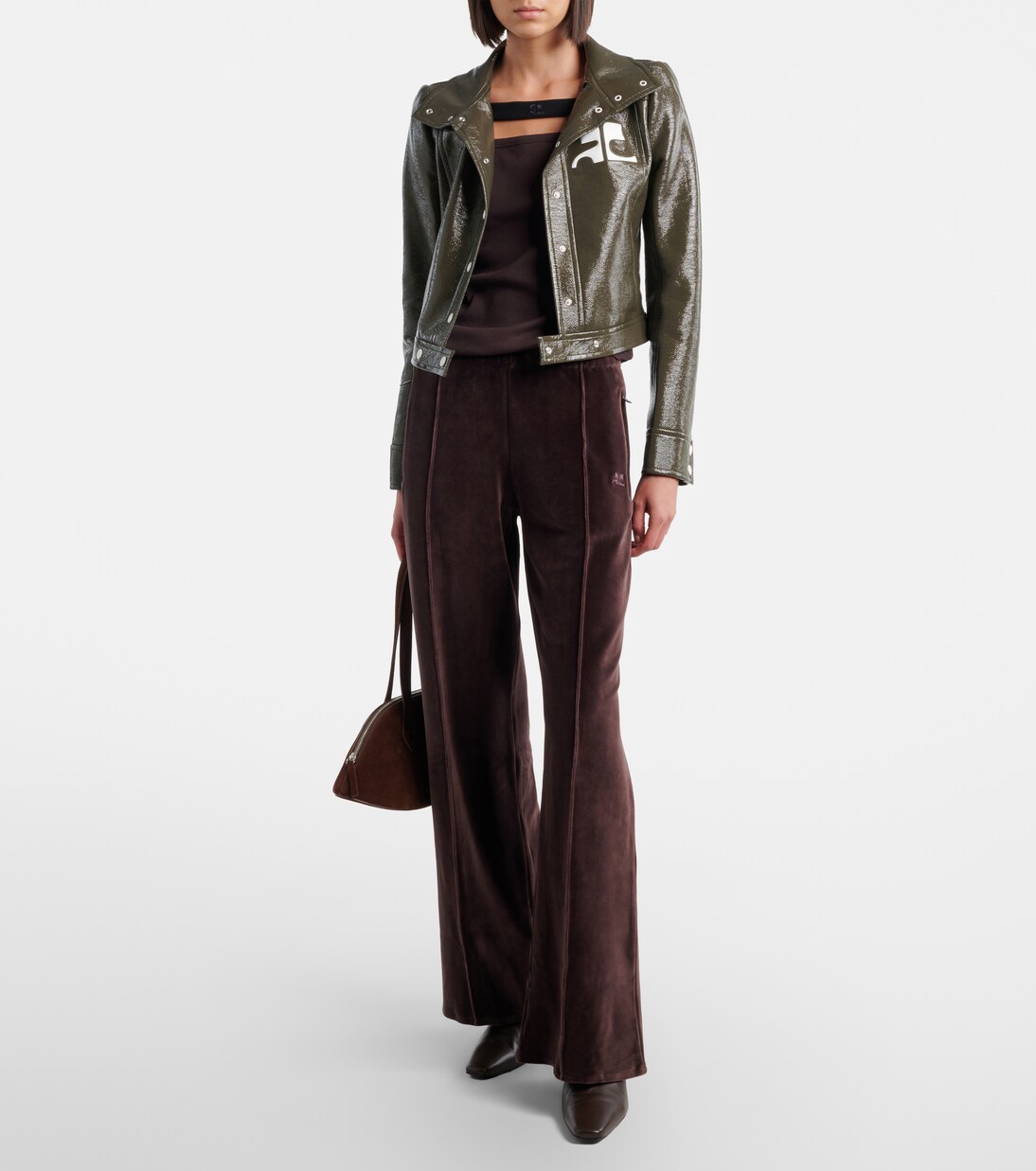 Cotton-blend velvet sweatpants | Courrèges