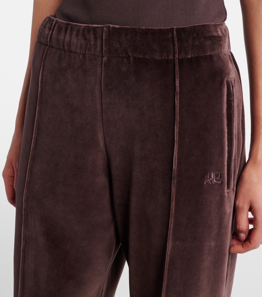 Cotton-blend velvet sweatpants | Courrèges