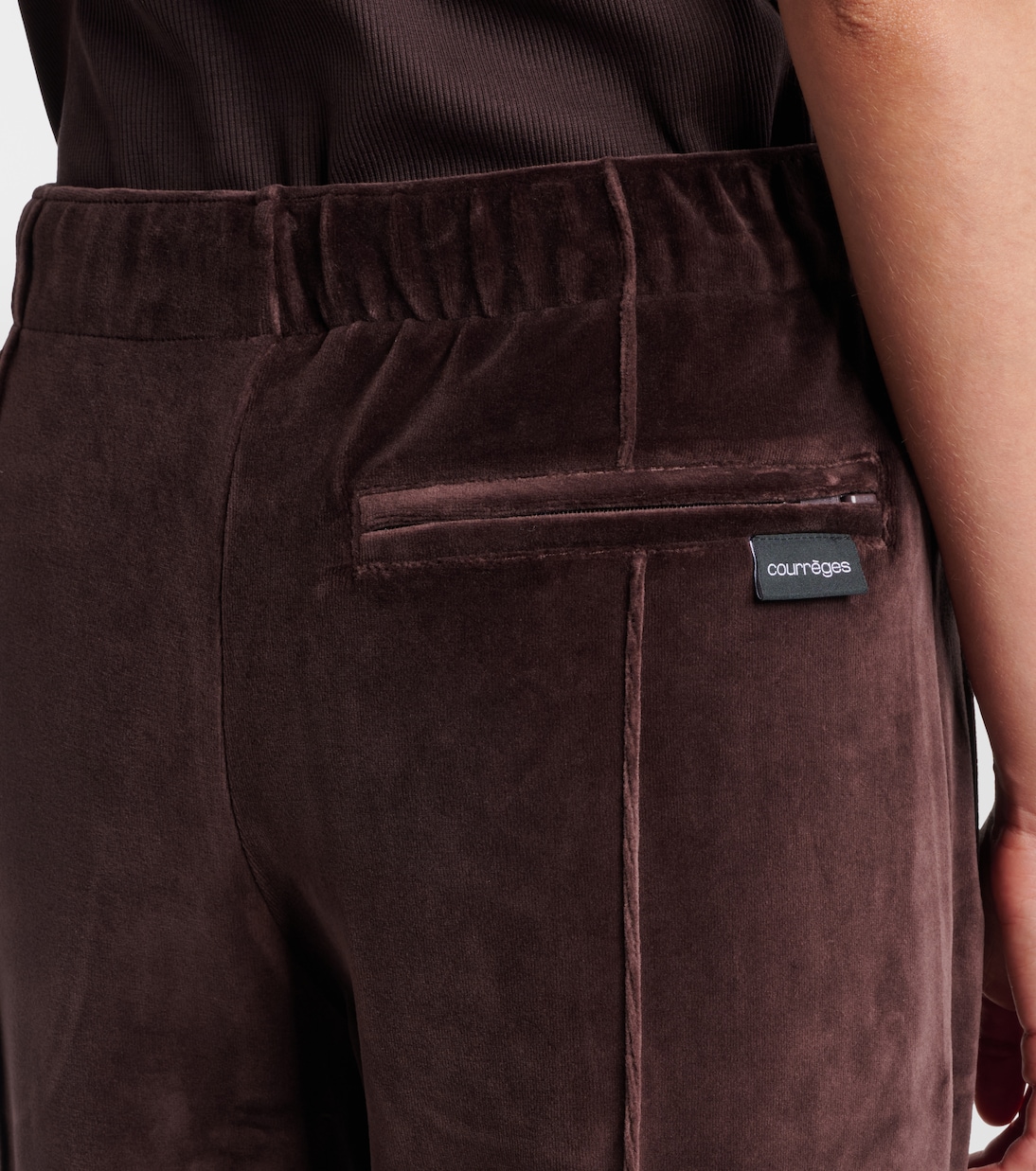 Cotton-blend velvet sweatpants | Courrèges