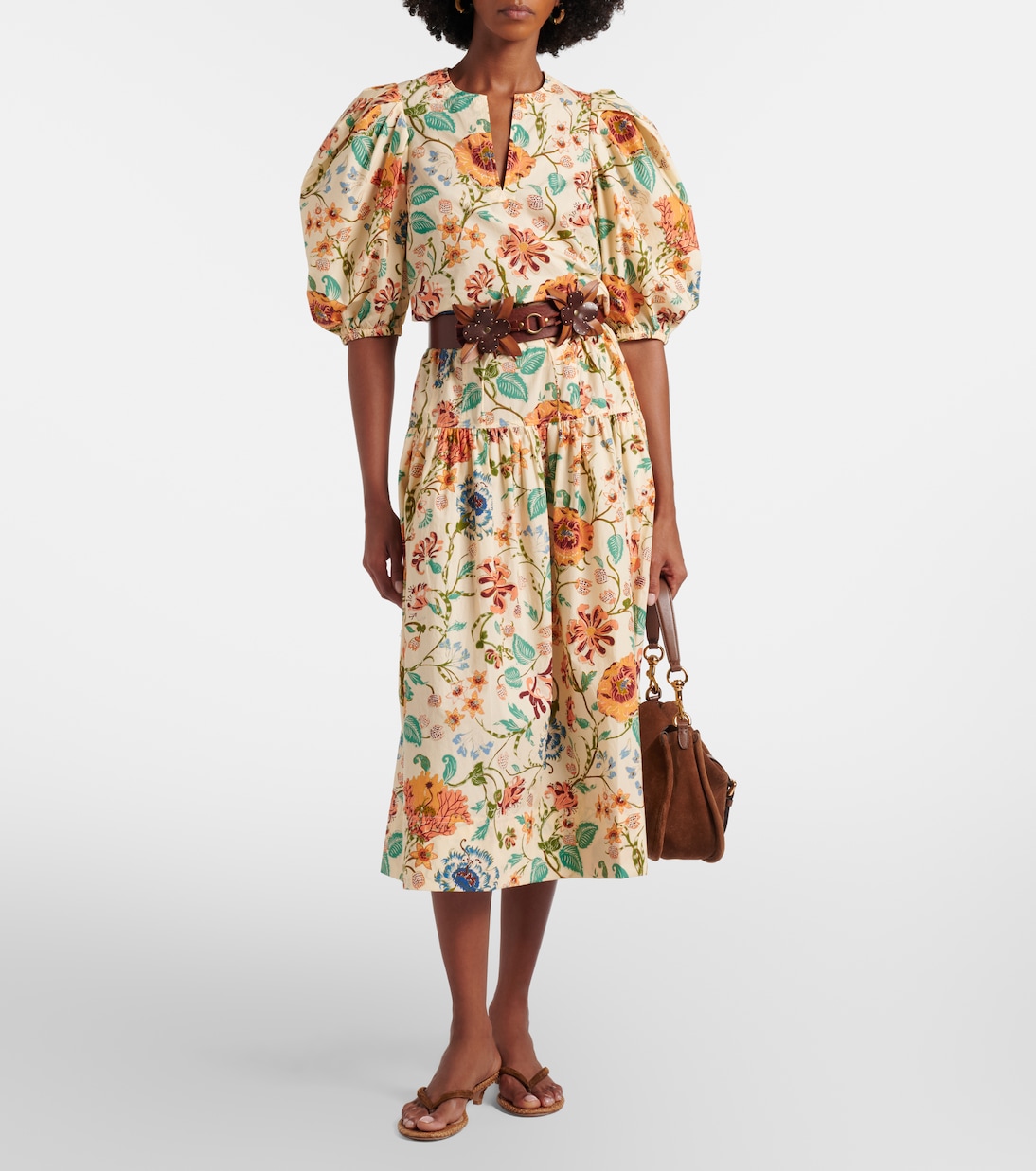 Theodora floral cotton midi skirt | Ulla Johnson