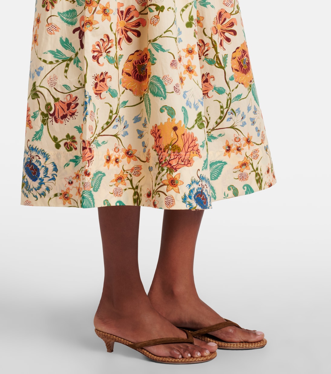 Theodora floral cotton midi skirt | Ulla Johnson