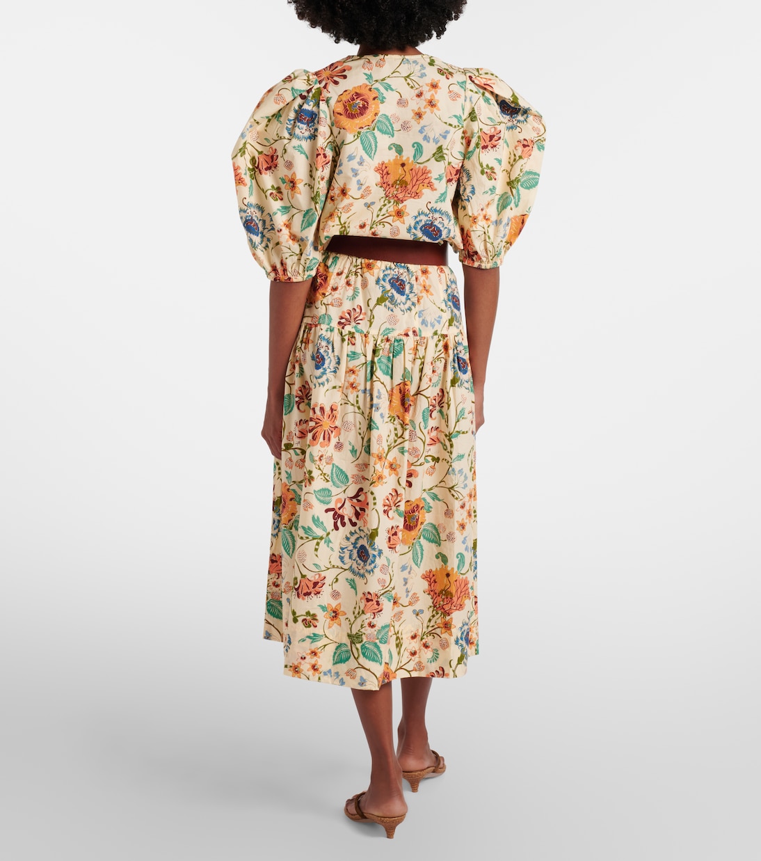 Theodora floral cotton midi skirt | Ulla Johnson