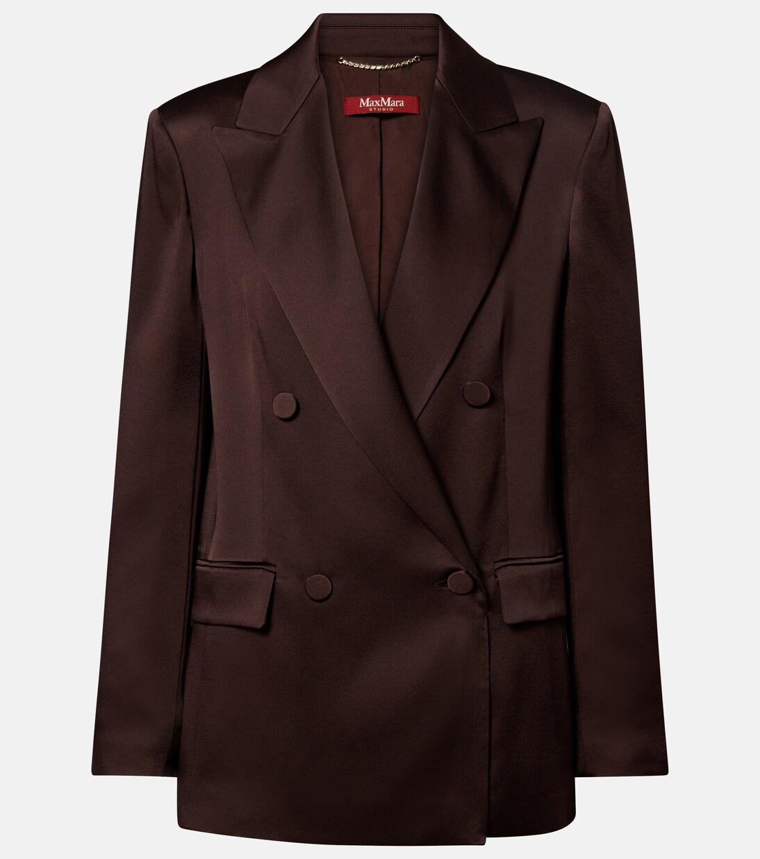 Arca double-breasted satin blazer | Max Mara