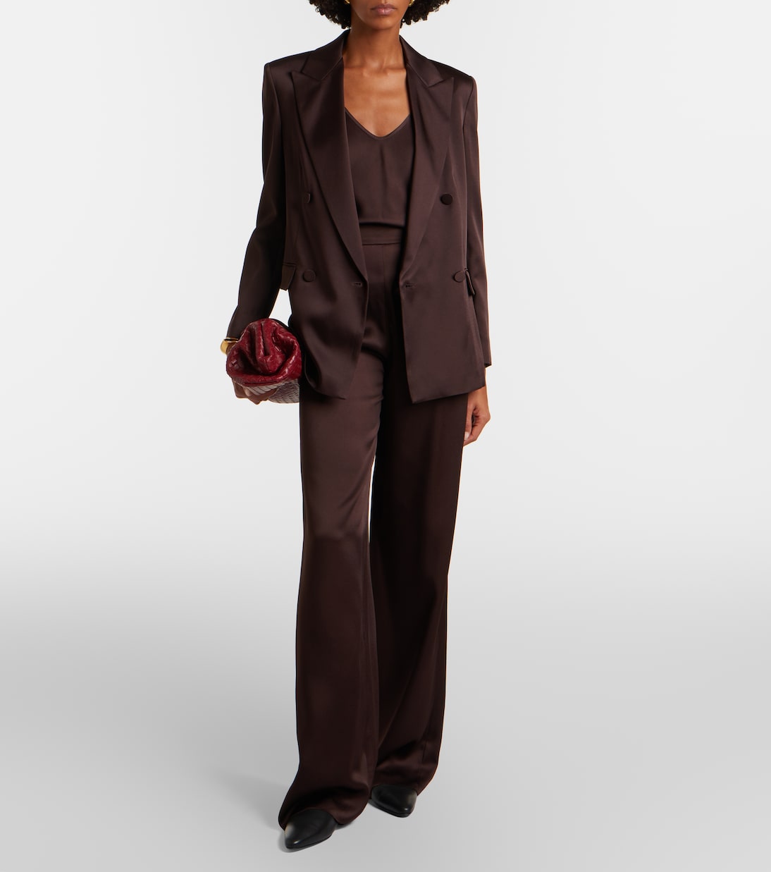 Arca double-breasted satin blazer | Max Mara