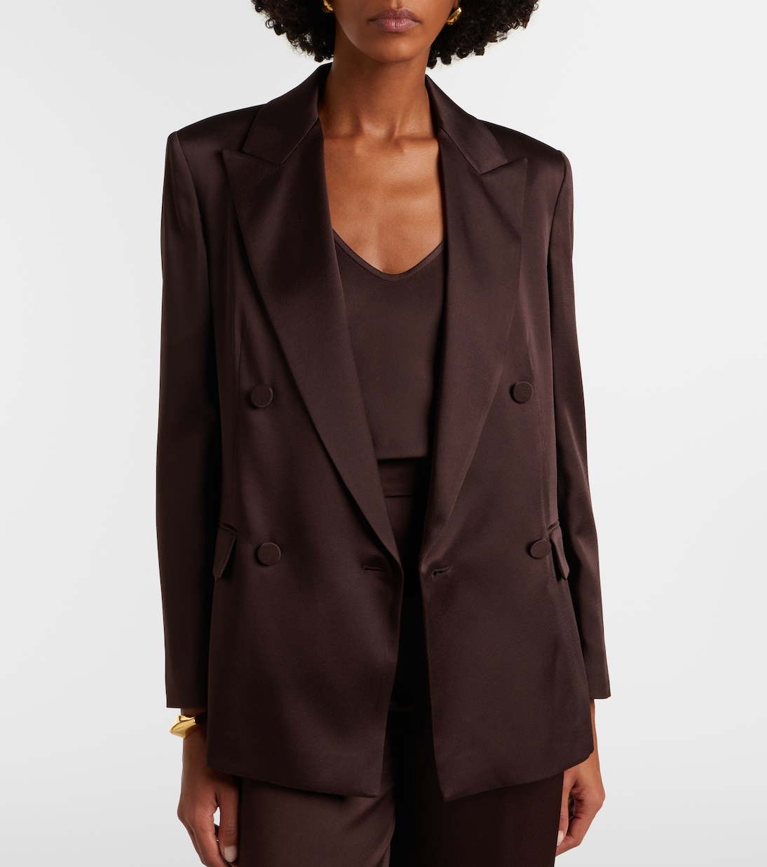 Arca double-breasted satin blazer | Max Mara