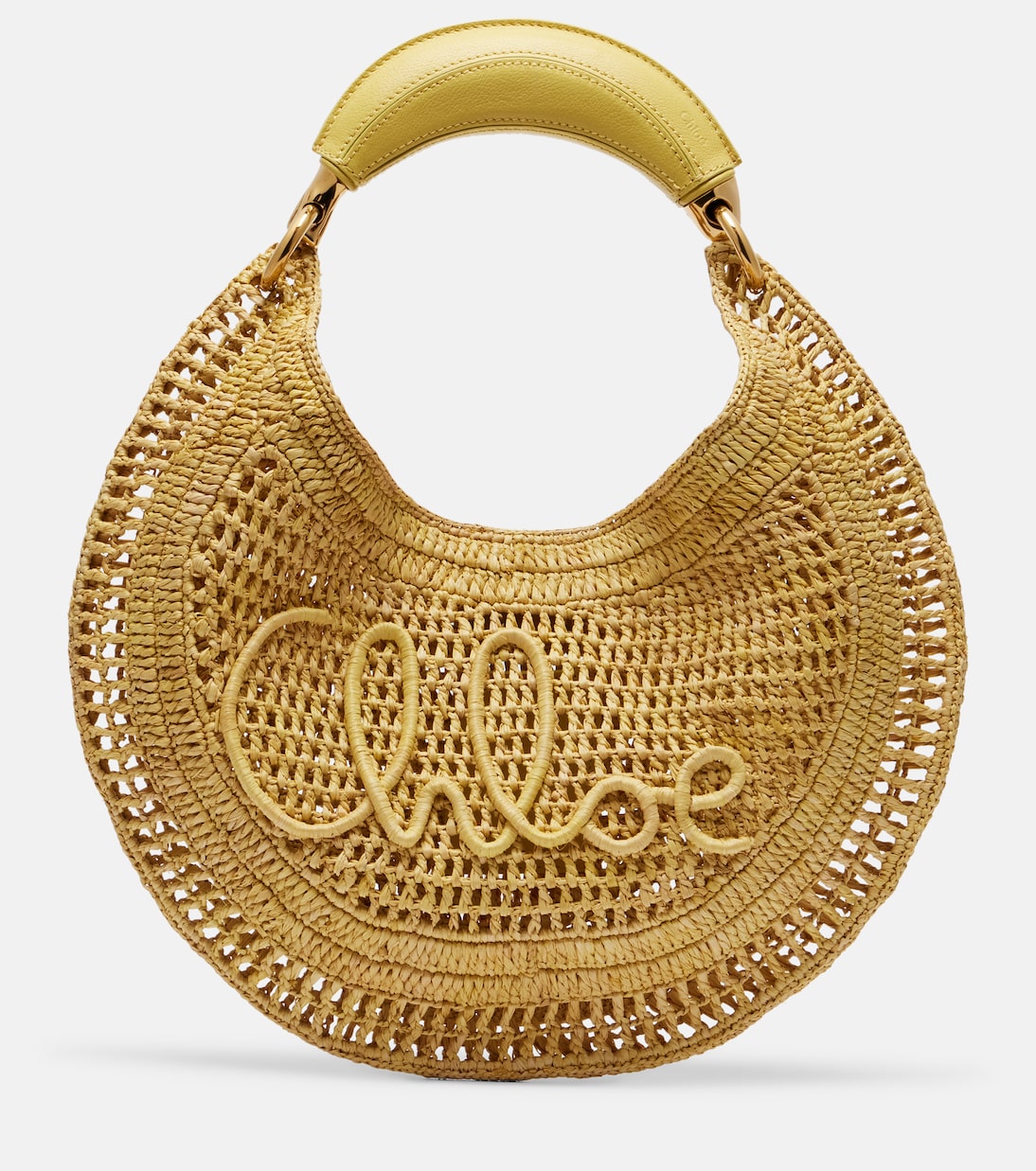 Summer Banana raffia shoulder bag | Chloé