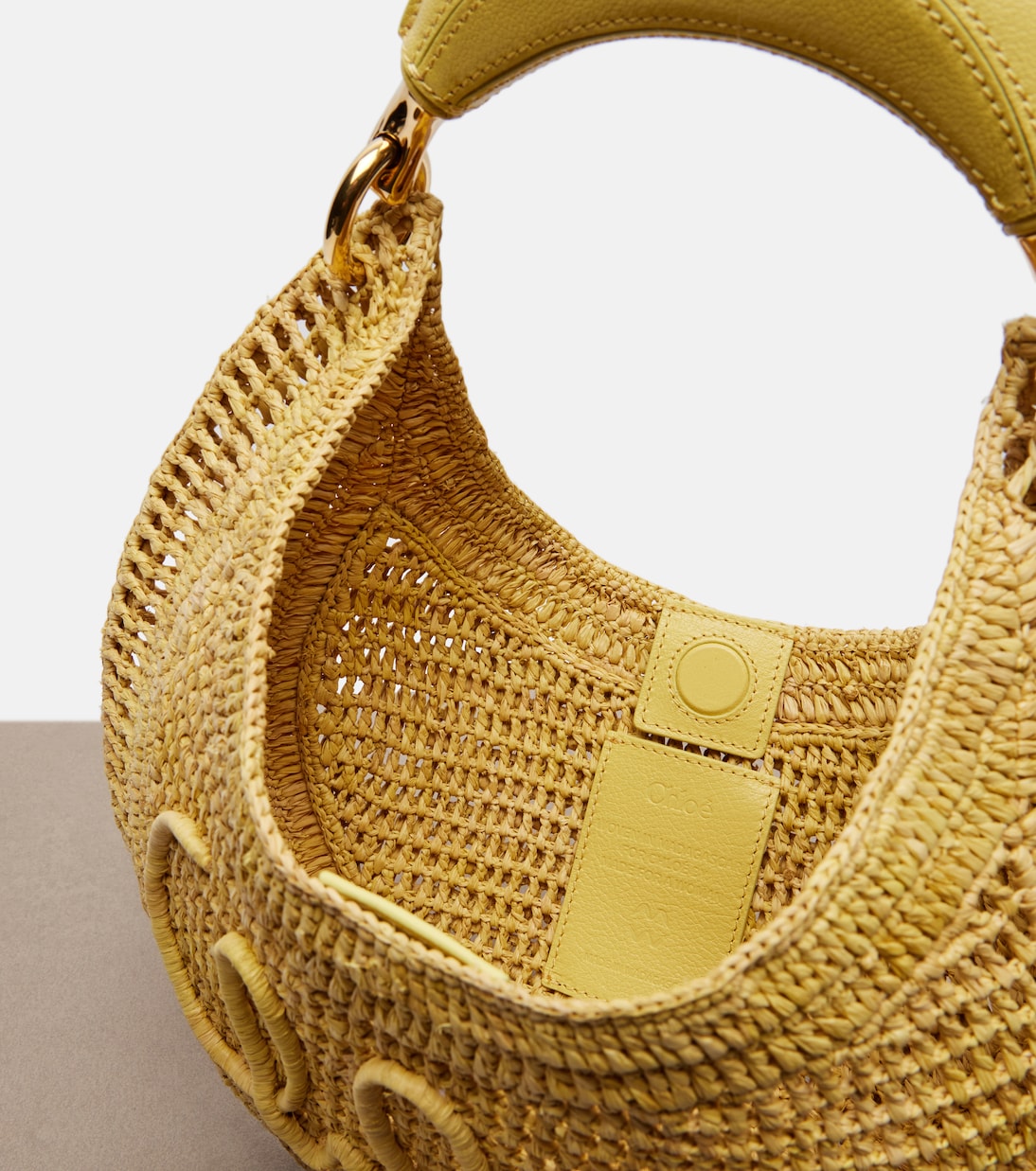 Summer Banana raffia shoulder bag | Chloé