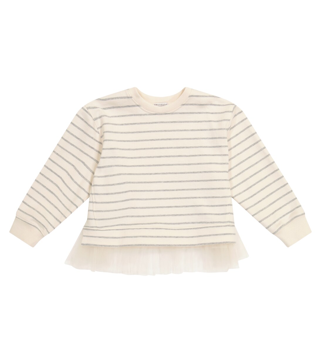 Pull rayé en coton | Brunello Cucinelli Kids