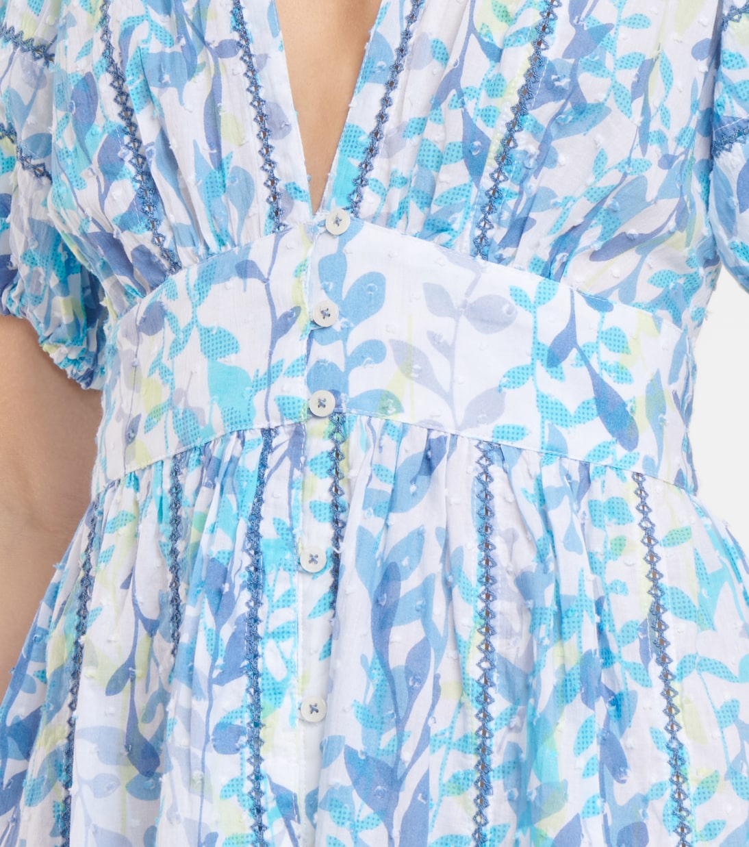 Robe midi Reine imprimée en coton | Poupette St Barth