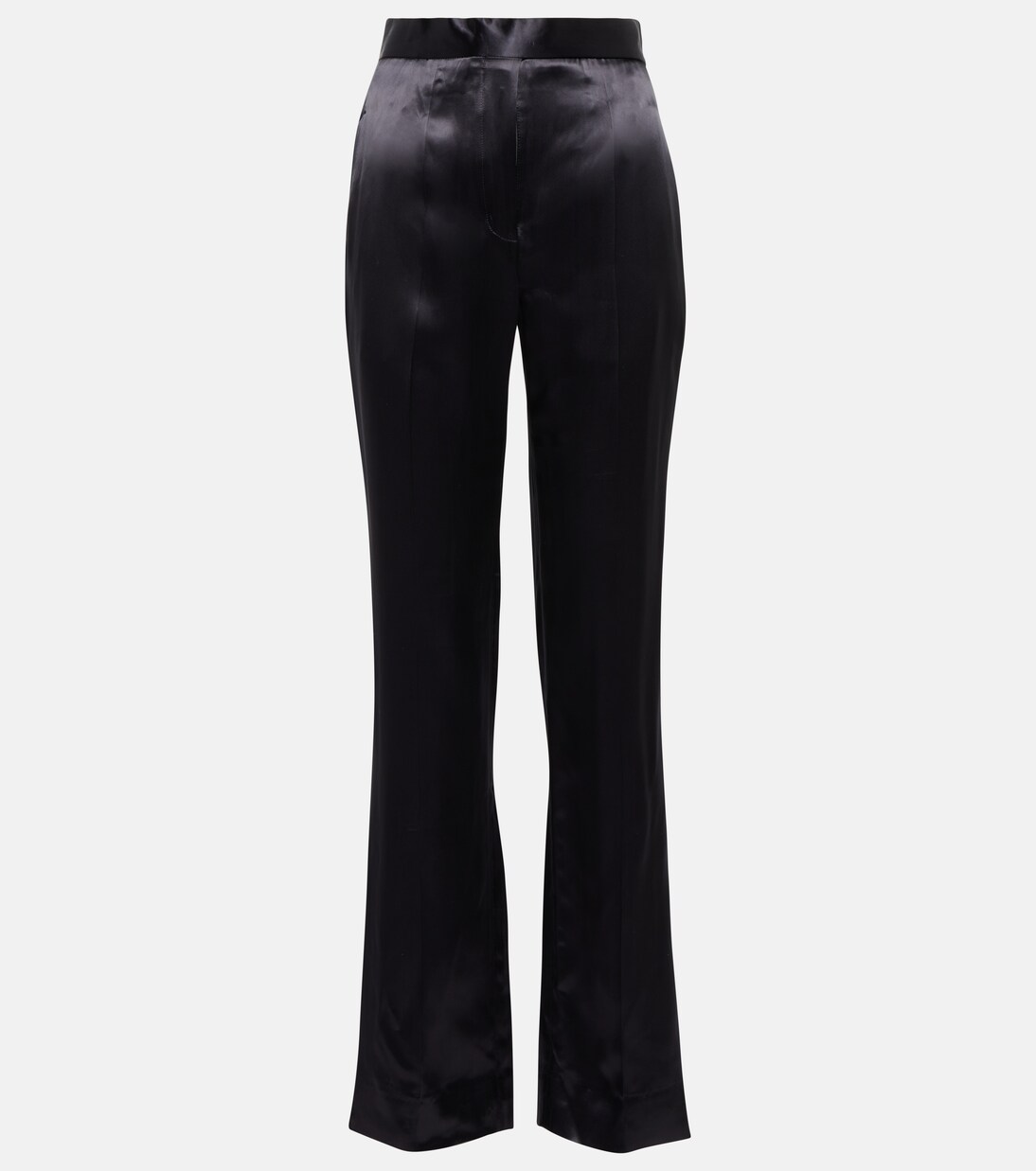 High-Rise-Hose aus Satin | Victoria Beckham