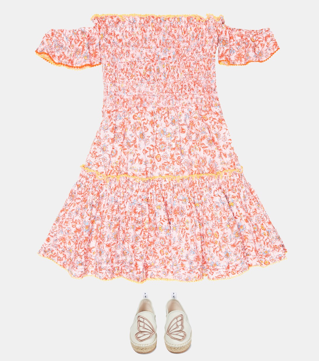Aurora floral cotton dress | Poupette St Barth Kids