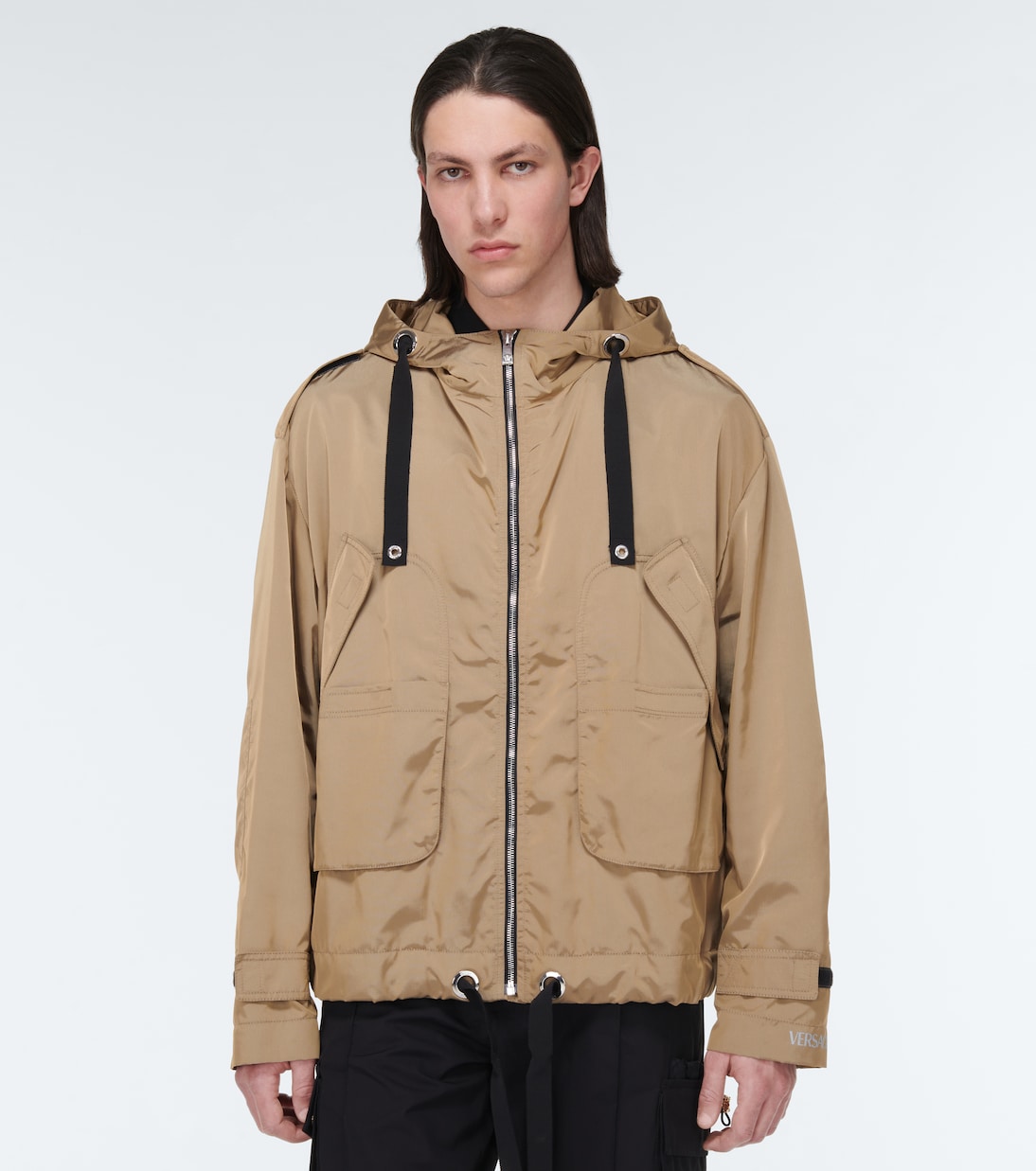 Hooded nylon jacket | Versace