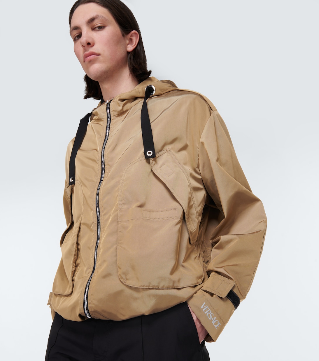 Hooded nylon jacket | Versace