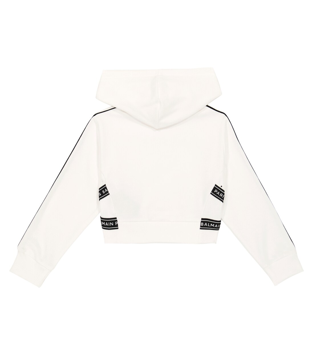 Sweat-shirt à capuche en coton à logo | Balmain Kids