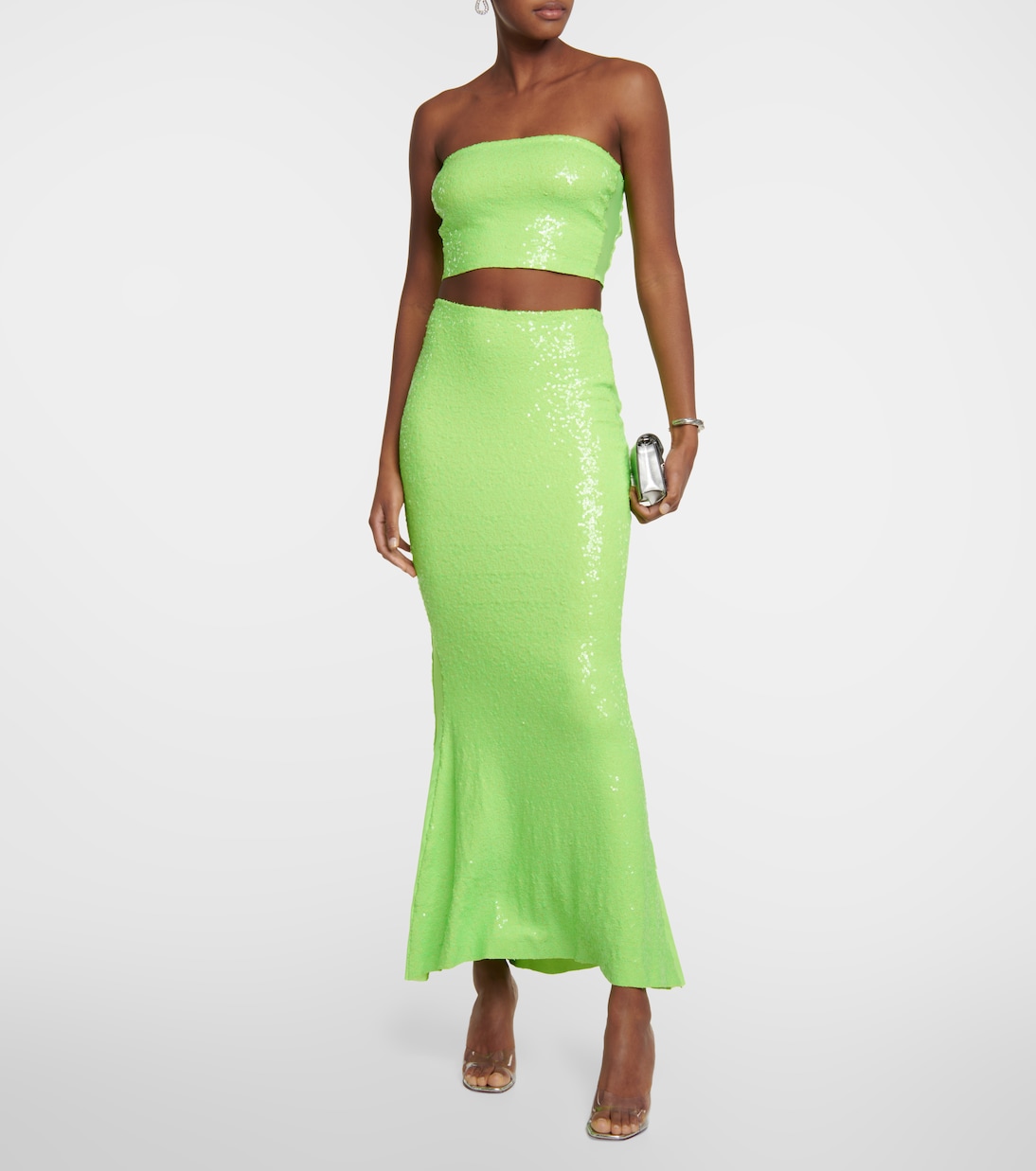 Cropped-Top mit Pailletten | Norma Kamali