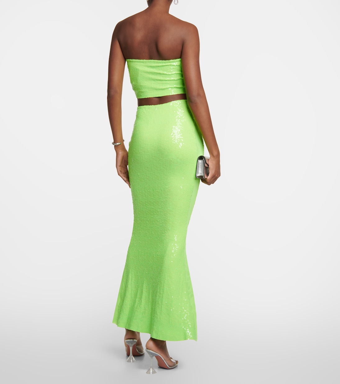 Cropped-Top mit Pailletten | Norma Kamali