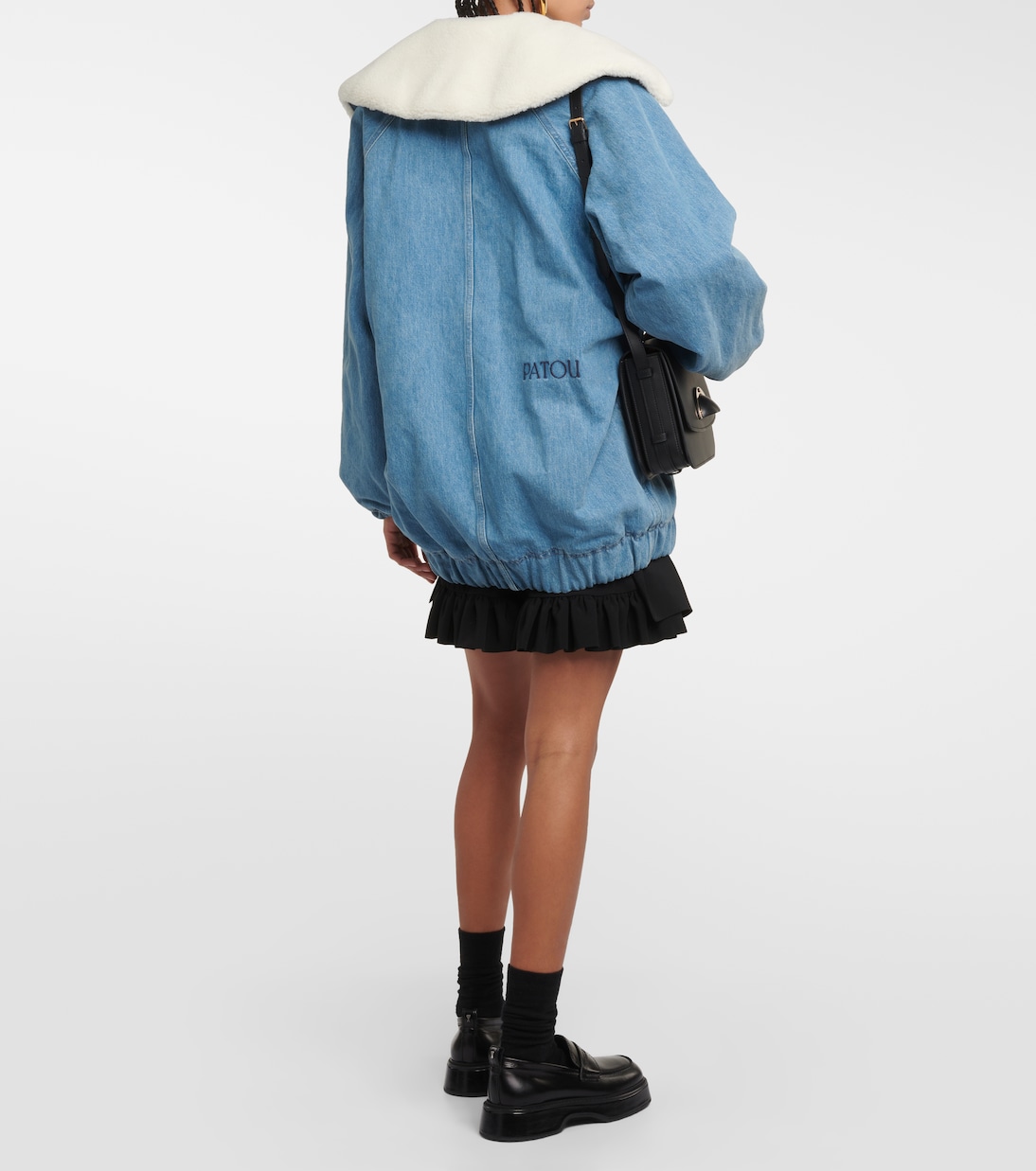 Bomberjacke aus Denim mit Teddyfleece | Patou