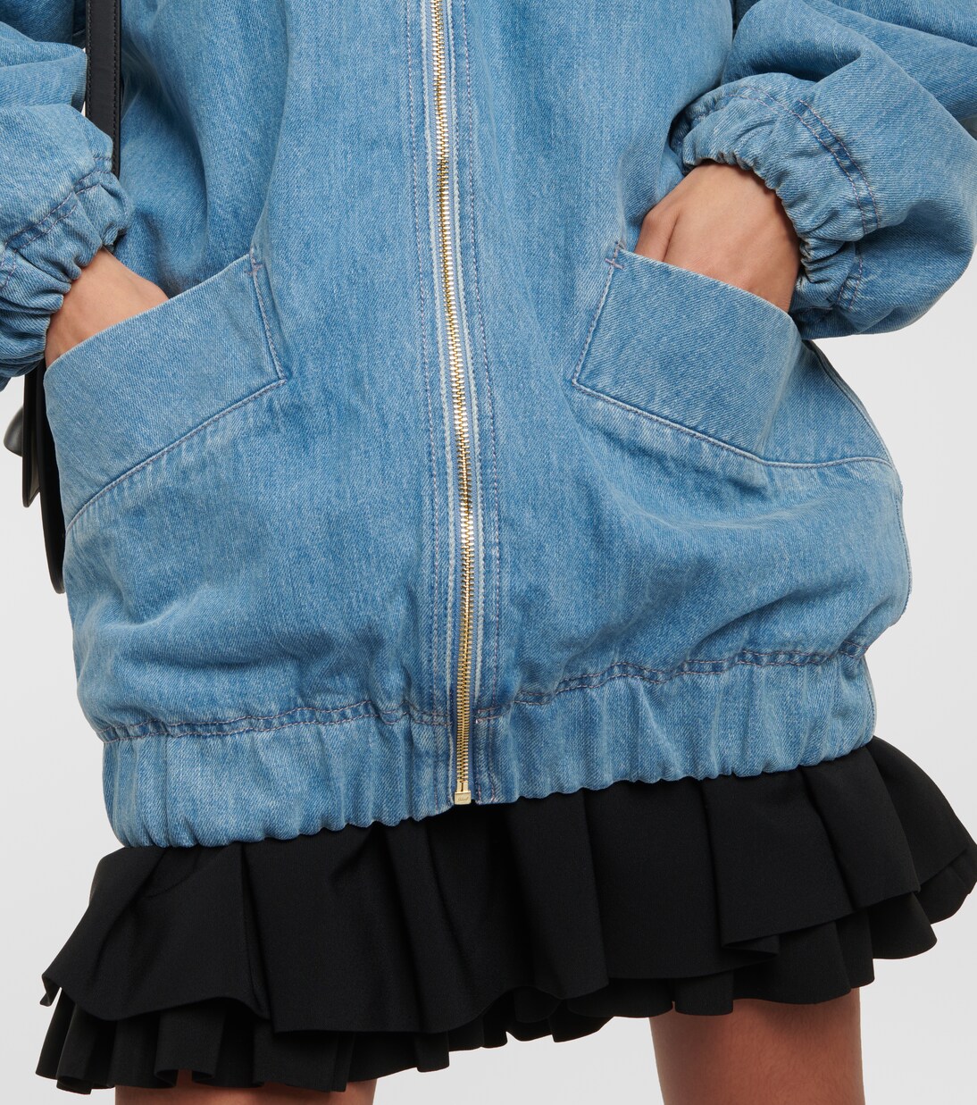 Bomberjacke aus Denim mit Teddyfleece | Patou