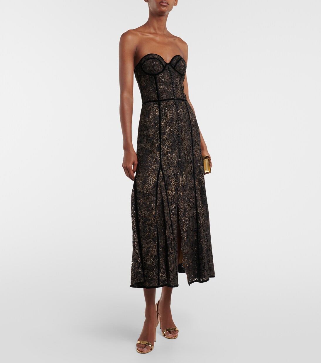 Robe midi Castora en dentelle | Costarellos