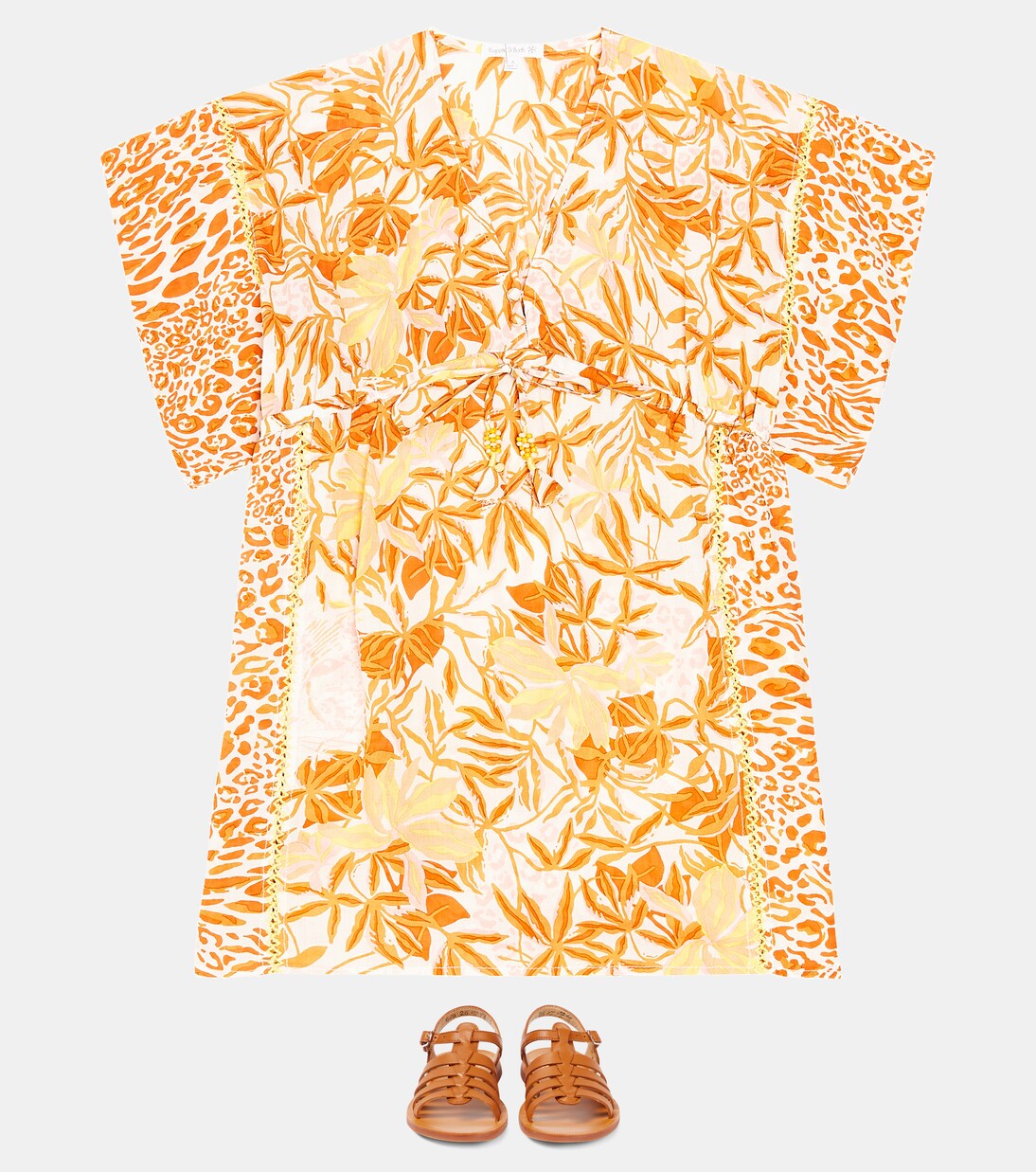 Cafetan Amaya à fleurs | Poupette St Barth Kids