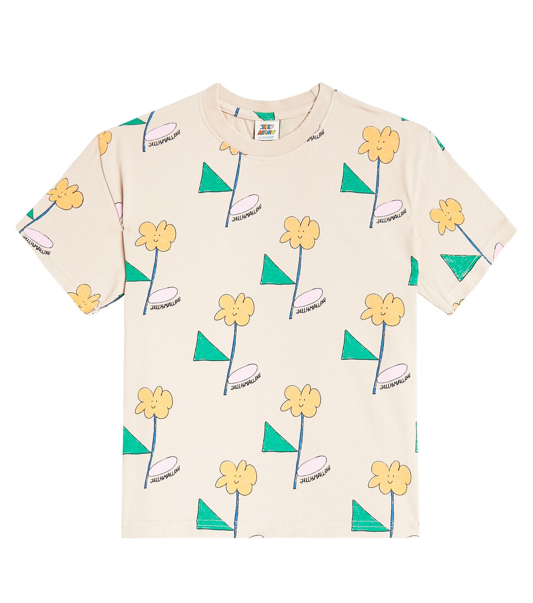Flower cotton jersey T-shirt | Jellymallow